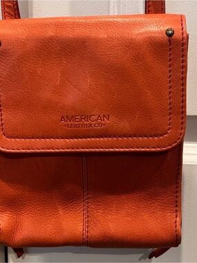 American Leather Co. Kansas Orange Crossbody Bag